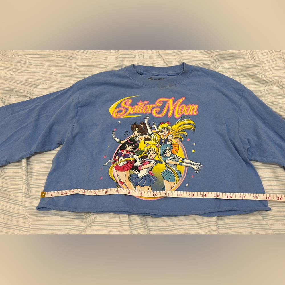 Vintage top - blue long sleeve crop shirt - Sailor moon - Picture 8 of 13